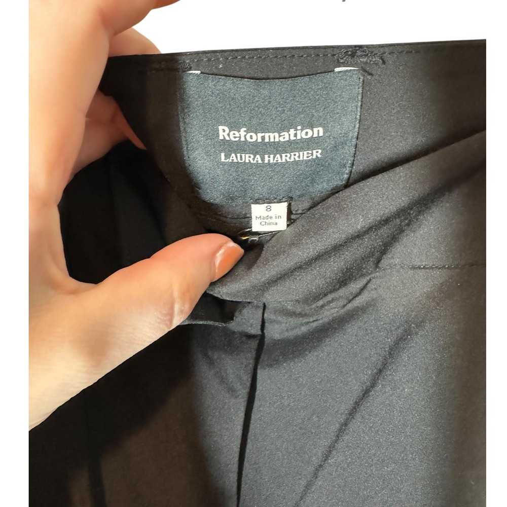 Reformation Black Wide-Leg Trousers - Picture 5 of 11